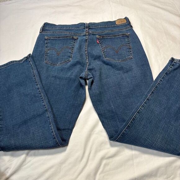 Levi's 505 Straight Cut Jeans Size 12 S/C 34" Blue Medium Wash Mid Rise Modern - Picture 4 of 4